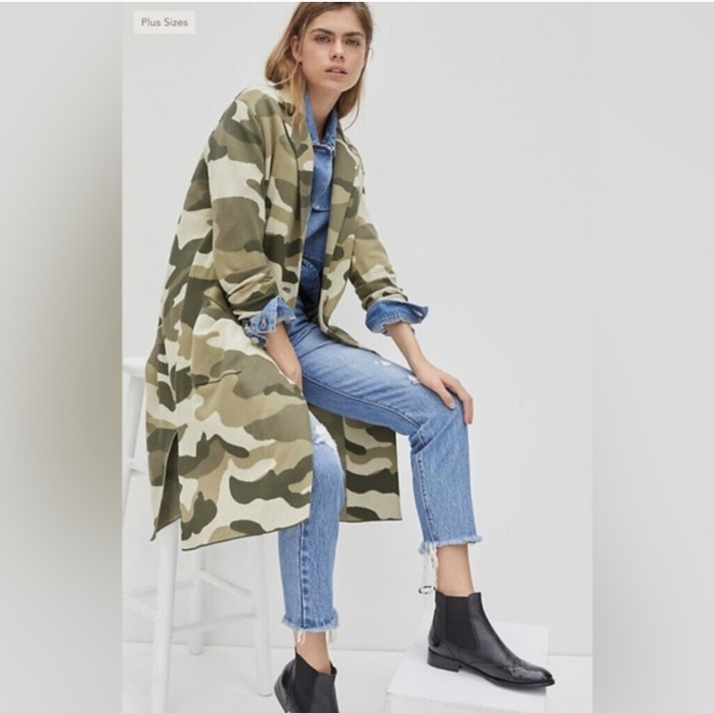 Anthropologie Maeve Camo Cardigan
